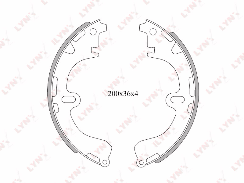 Колодки тормозные барабанные LYNXauto BS-7502 Зад Corolla Levin AE111 OEM 04495-12240