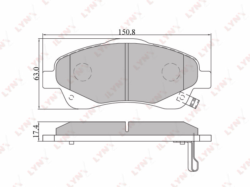 Колодки тормозные LYNXauto BD7548