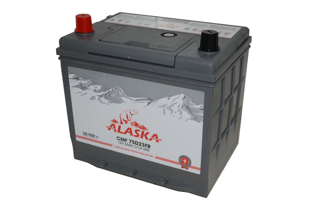 Аккумулятор ALASKA CMF 65А/ч ССА 600А  75D23FR silver+ Прямая полярность 8808240010740