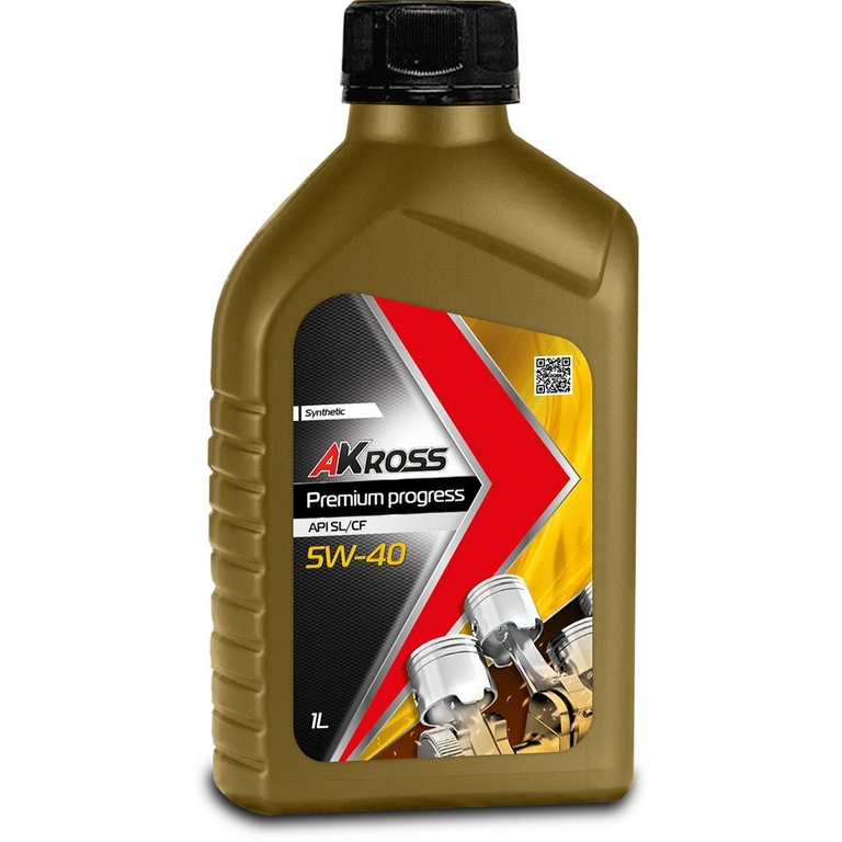 Моторное масло AKROSS PREMIUM PROGRESS 5W-40 SL/СF синтетическое 1л  AKS0012MOF