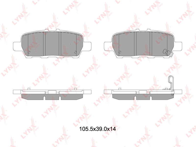 Колодки тормозные дисковые зад SUZUKI GRAND VITARA LYNXauto BD-5745