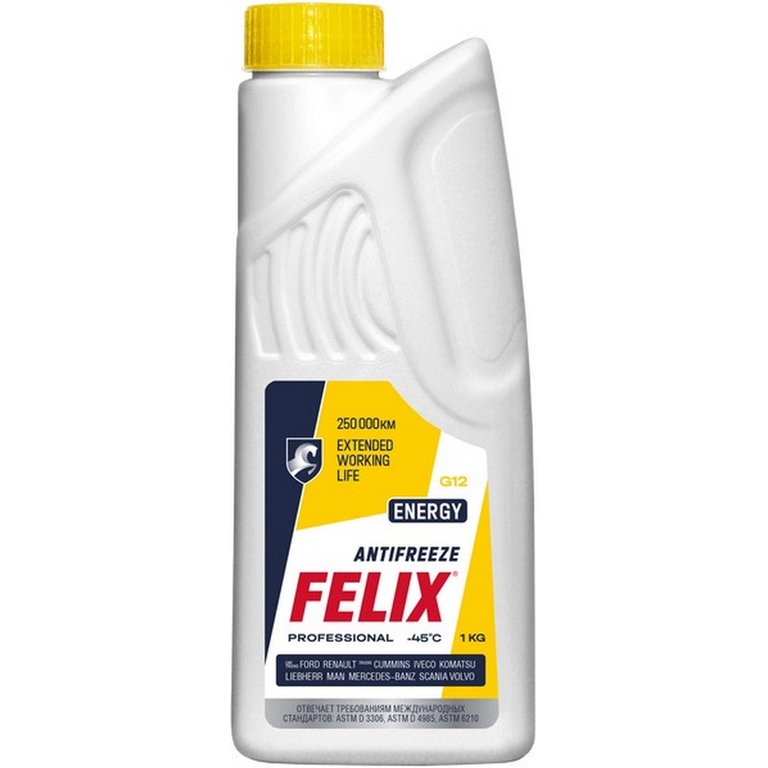 Антифриз FELIX 430206026 Energy G12+ -45 С желтый 1 кг