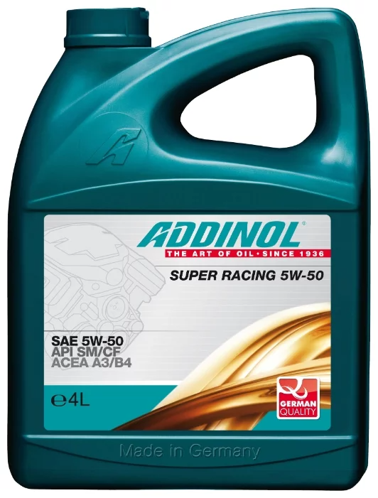 Моторное масло ADDINOL 5W50 Super Racing A3/B4 SM/CF (4 л.)