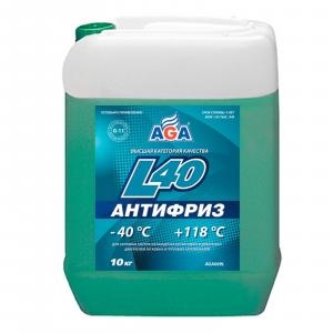 Антифриз AGA L40 G11 -40 С сине-зеленый 10 кг AGA aga009l