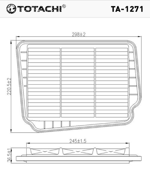 Фильтр воздушный TOTACHI TA1271 LACETTI