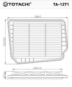 Фильтр воздушный TOTACHI TA1271 LACETTI