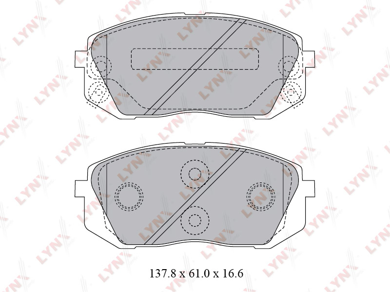 Колодки тормозные передние LYNXauto BD-3621 KIA Optima