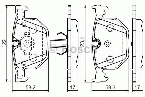 Колодки тормозные дисковые Зад BMW 7 Bosch 0986494286