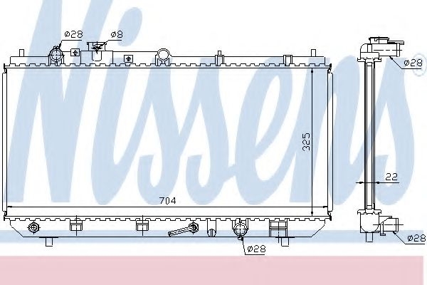 Радиатор охлаждения ДВС NISSENS 624041 Mazda 323 BA 1.6/1.8 99>