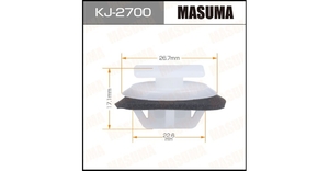 Клипса автомобильная Masuma KJ-2700