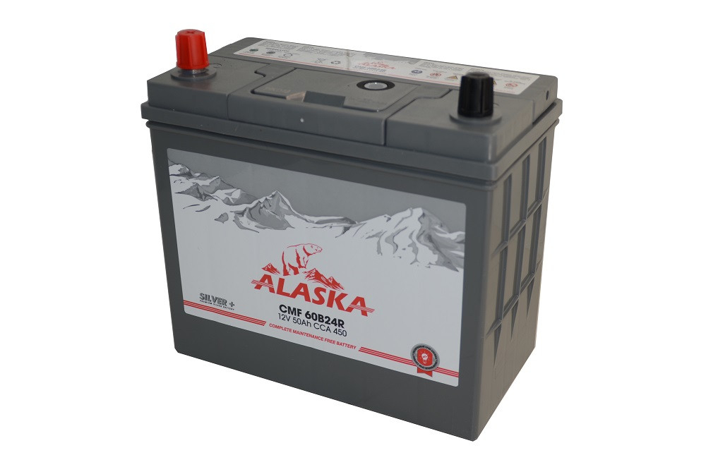 Аккумулятор ALASKA CMF 234/127/220 50А/ч ССА 450А Прямая полярность 60B24R silver+