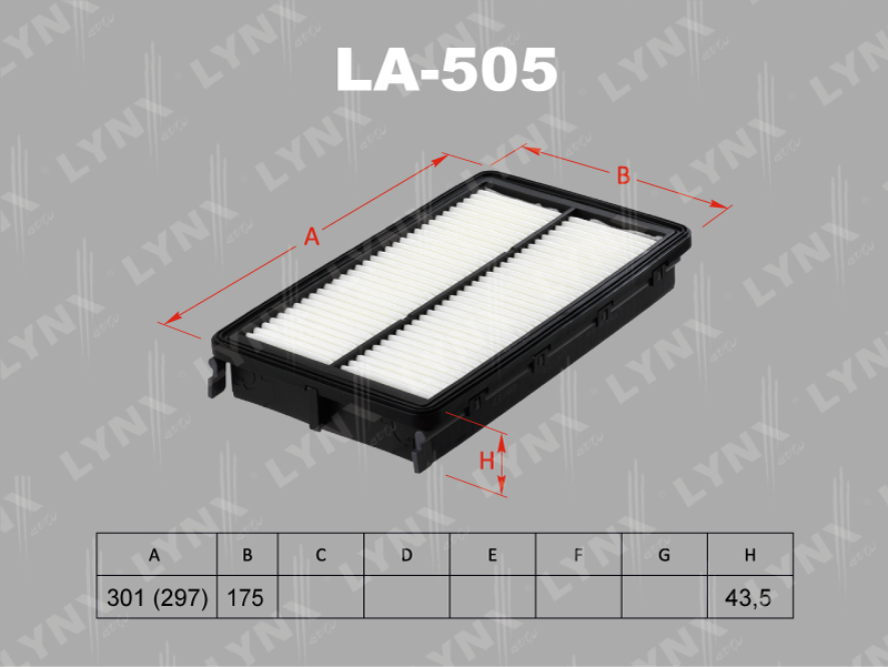 Фильтр воздушный LYNXauto LA-505