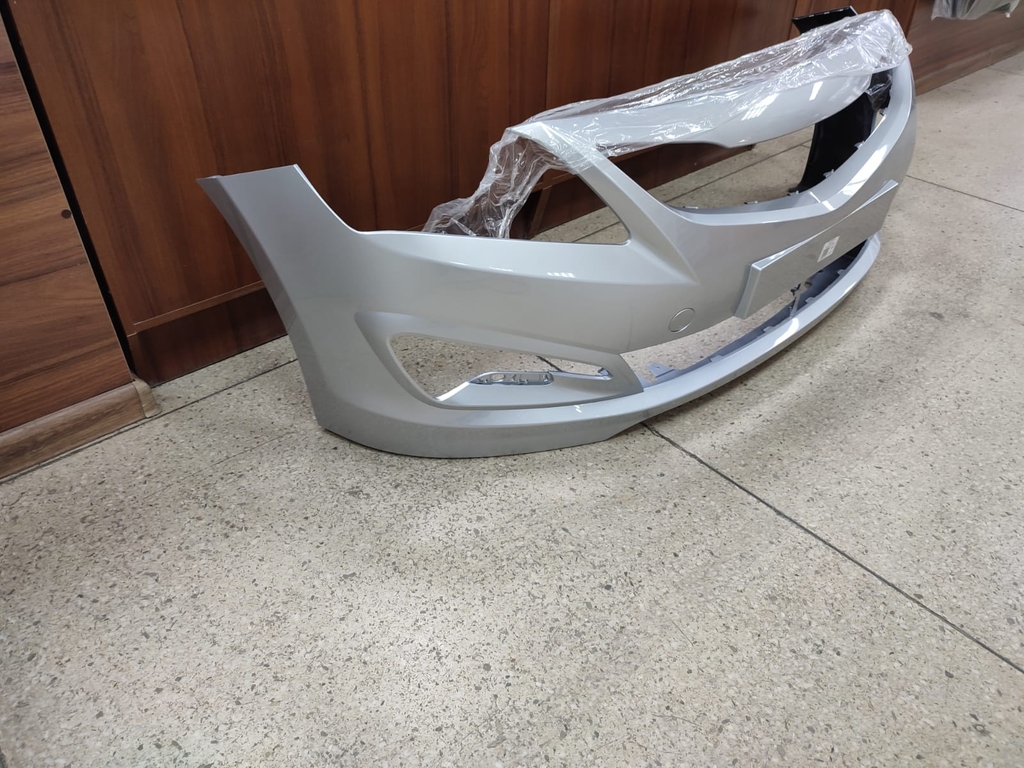 Бампер HYUNDAI SOLARIS передний ТехноПласт Sleek Silver RHM 2014-2017 