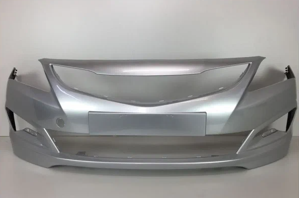 Бампер HYUNDAI SOLARIS передний ТехноПласт Sleek Silver RHM 2014-2017 