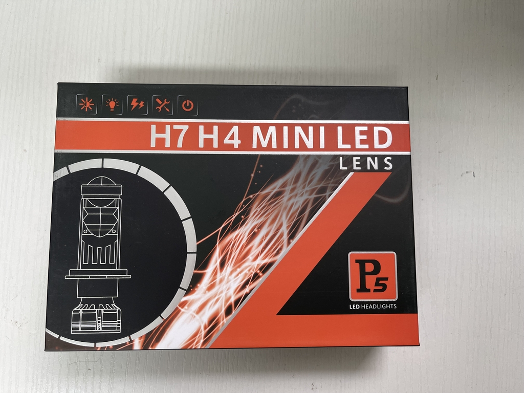 Светодиодные лампы с линзой P5, Led лампы H4 белый свет