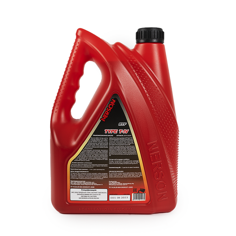 Трансмиссионное масло NERSON OIL DAT400004 ATF TYPE T-IV 4л