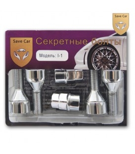 Болт колесный M12*28*1,5 CH17/19 секрет., конус вращ. кольцо