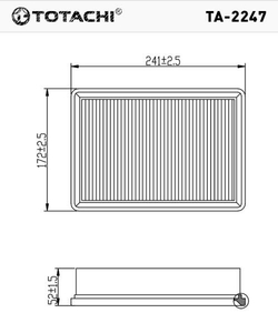 Фильтр воздушный TOTACHI TA2247 AVEO
