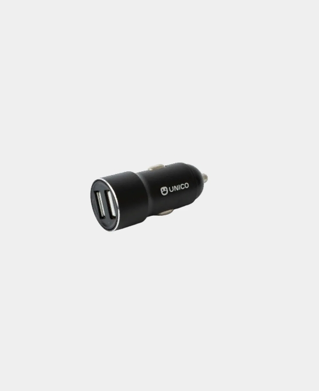 Автомобильное зарядное устройство с 2 USB выходами/АЗУ/2,4А , Unico