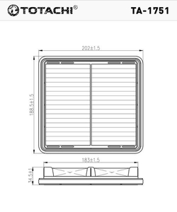 Фильтр воздушный TOTACHI TA1751 MATIZ