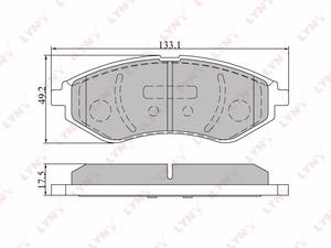 Колодки тормозные дисковые Перед CHEVROLET AVEO KALOS LYNXauto BD1803