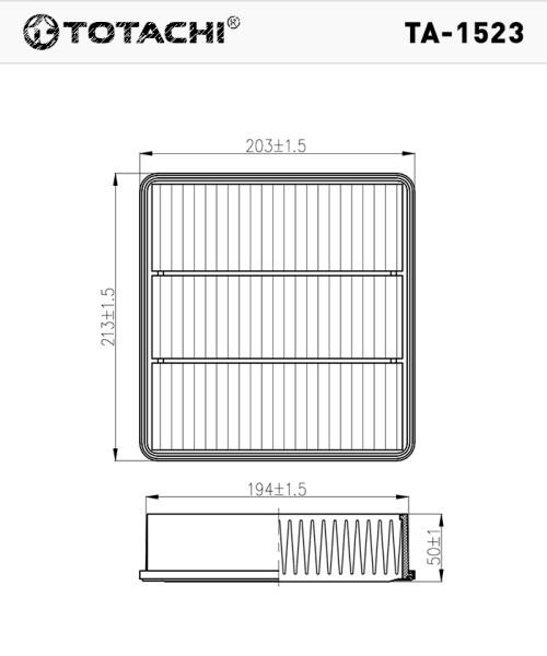 Фильтр воздушный TOTACHI TA1523 LANCER 9