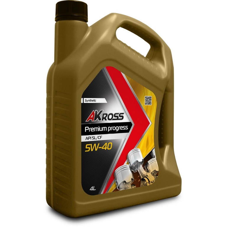 Моторное масло AKROSS PREMIUM PROGRESS 5W-40 SL/СF синтетическое 4л AKS0013MOF