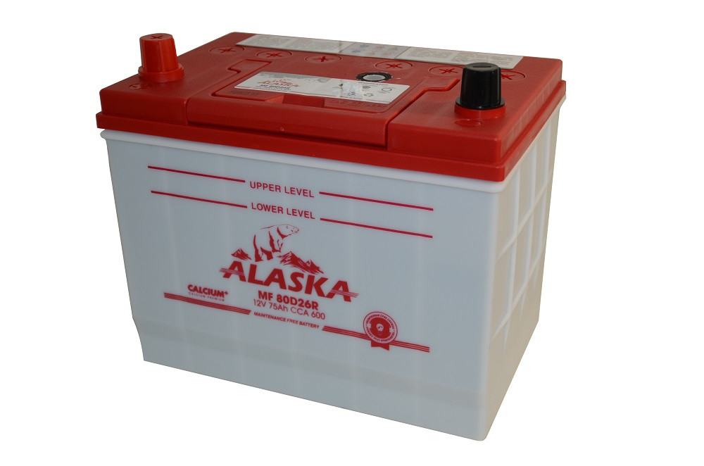 Аккумулятор ALASKA 75А/ч ССА600А Обслуживаемый Прямая полярность 80D26R calcium + 8808240010511