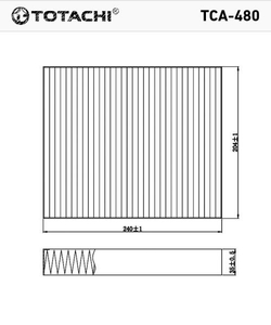 Фильтр салонный TOTACHI TCA480 GM