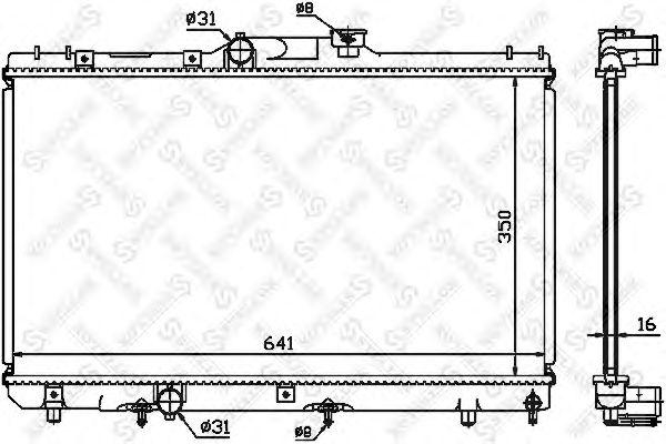 Радиатор охлаждения Stellox 10-25189-SX Toyota Carina,Corolla 16 16V  OEM 1640016690