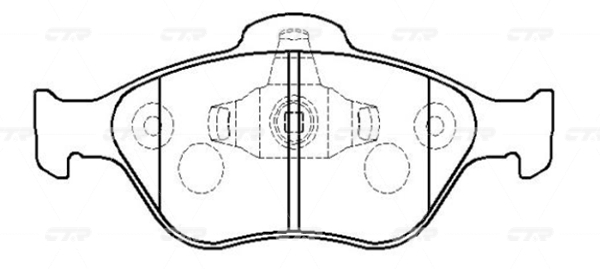 Колодки тормозные дисковые Перед Лев Прав CKF-15 FORD Fiesta 01-08 Fusion CBK 2001-2012 CTR GK0160 