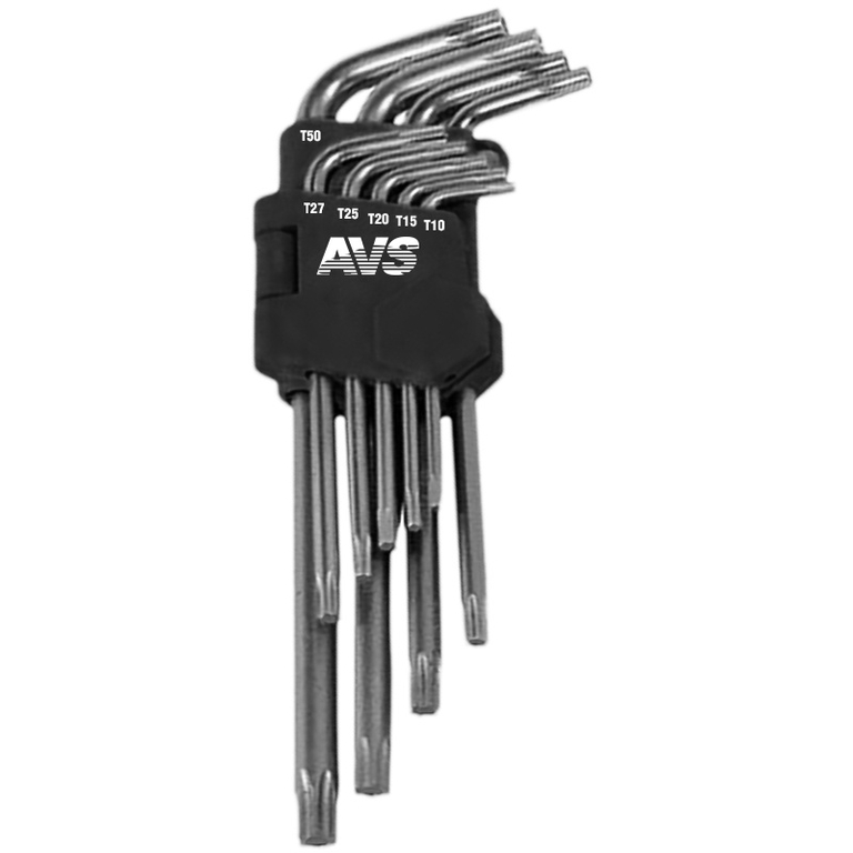 Набор ключей TORX 9 предметов AVS изогнутые, короткие A40160S